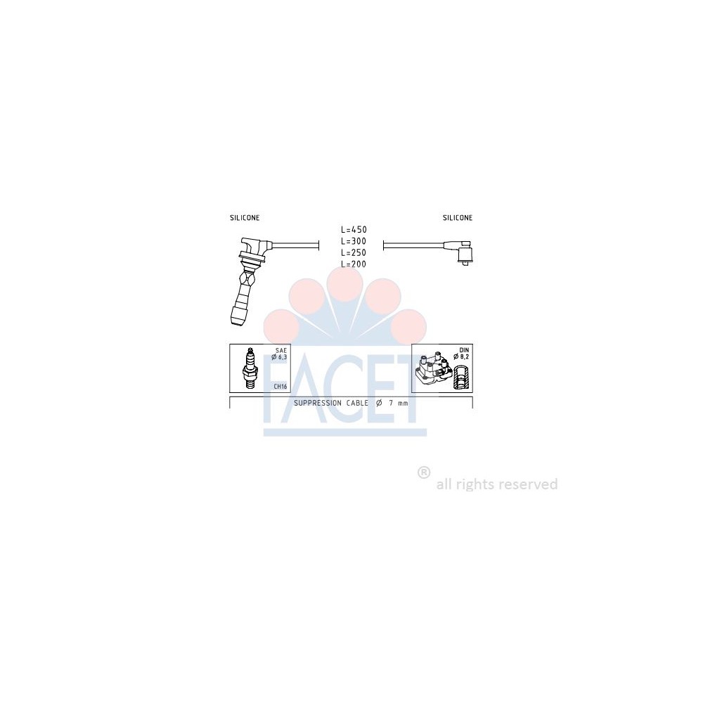 FACET Made in Italy - Zündleitungssatz 4.7255