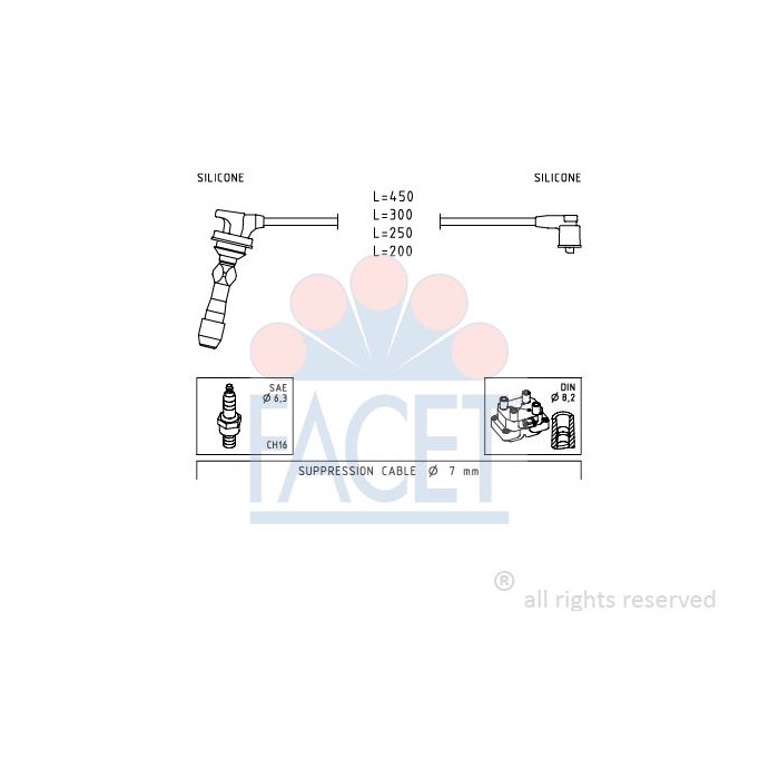 FACET Made in Italy - Zündleitungssatz 4.7255