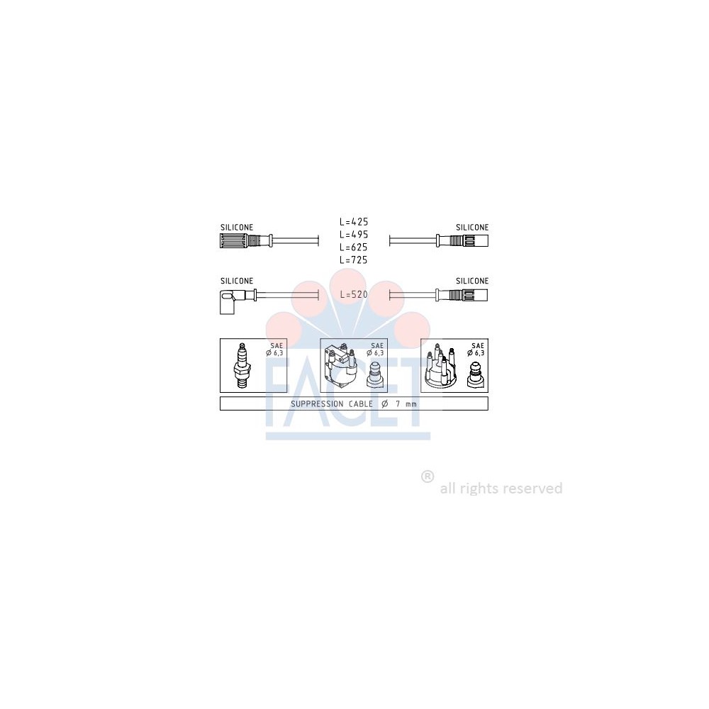FACET Made in Italy - Zündleitungssatz 4.8347