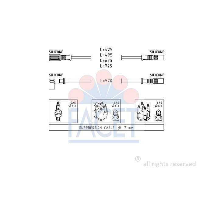 FACET Made in Italy - Zündleitungssatz 4.8347