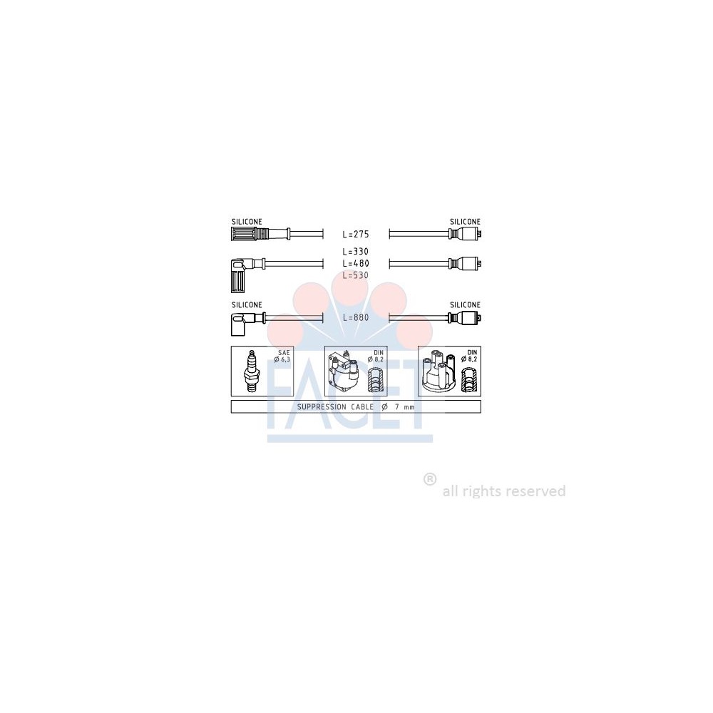 FACET Made in Italy - Zündleitungssatz 4.8354