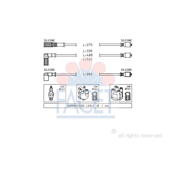FACET Made in Italy - Zündleitungssatz 4.8354