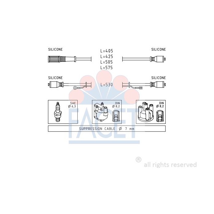 FACET Made in Italy - Zündleitungssatz 4.8386