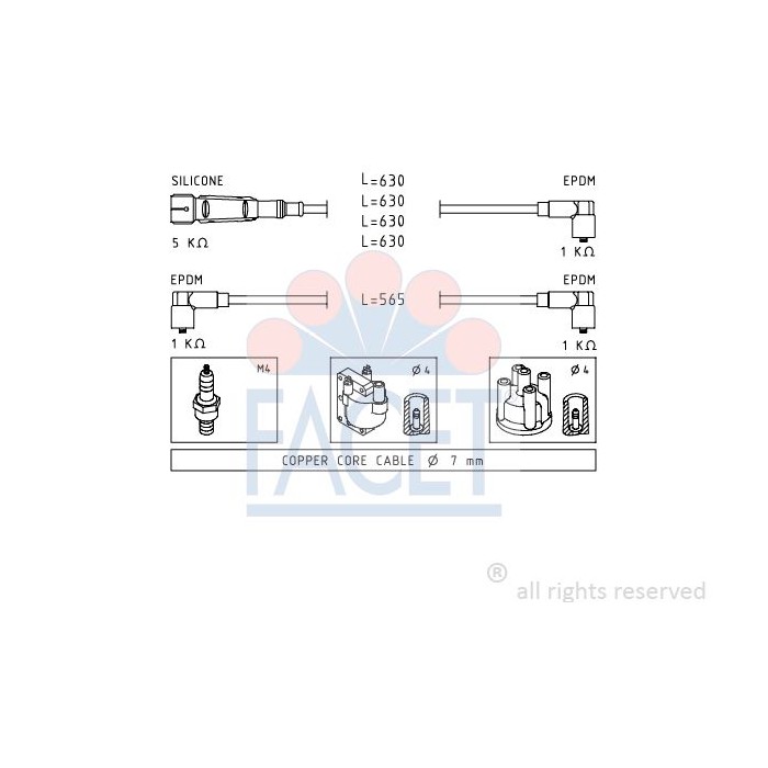 FACET Made in Italy - Zündleitungssatz 4.8493