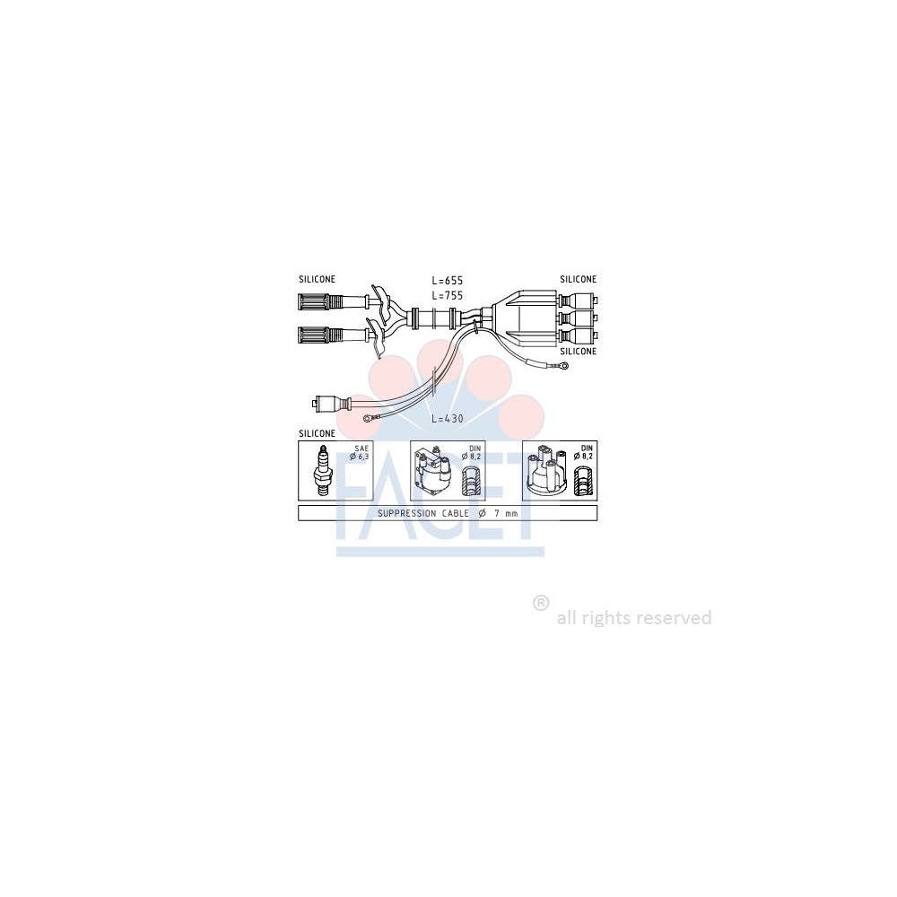 FACET Made in Italy - Zündleitungssatz 4.8507
