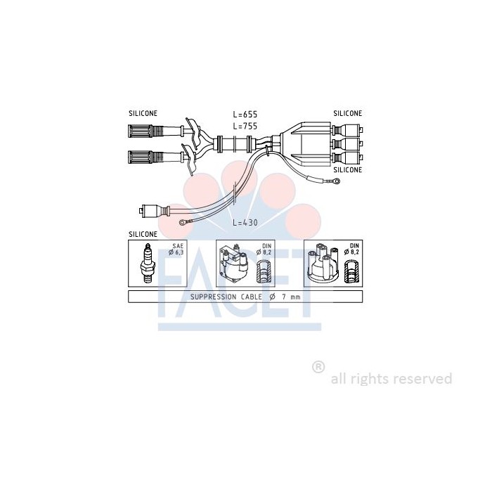FACET Made in Italy - Zündleitungssatz 4.8507