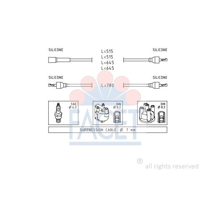 FACET Made in Italy - Zündleitungssatz 4.8509