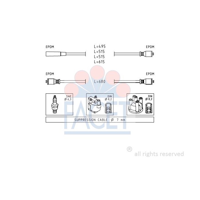 FACET Made in Italy - Zündleitungssatz 4.8511