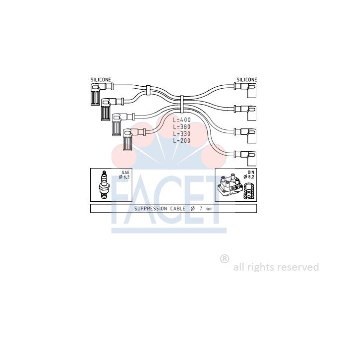 FACET Made in Italy - Zündleitungssatz 4.8615