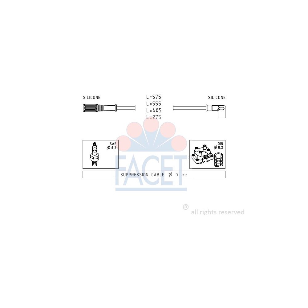 FACET Made in Italy - Zündleitungssatz 4.8616
