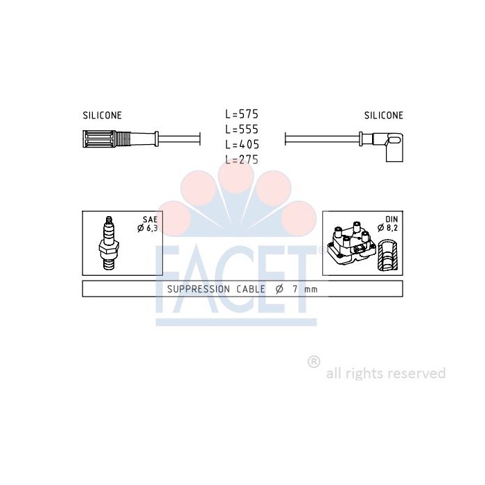 FACET Made in Italy - Zündleitungssatz 4.8616