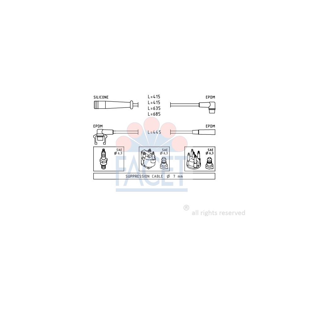 FACET Made in Italy - Zündleitungssatz 4.8801