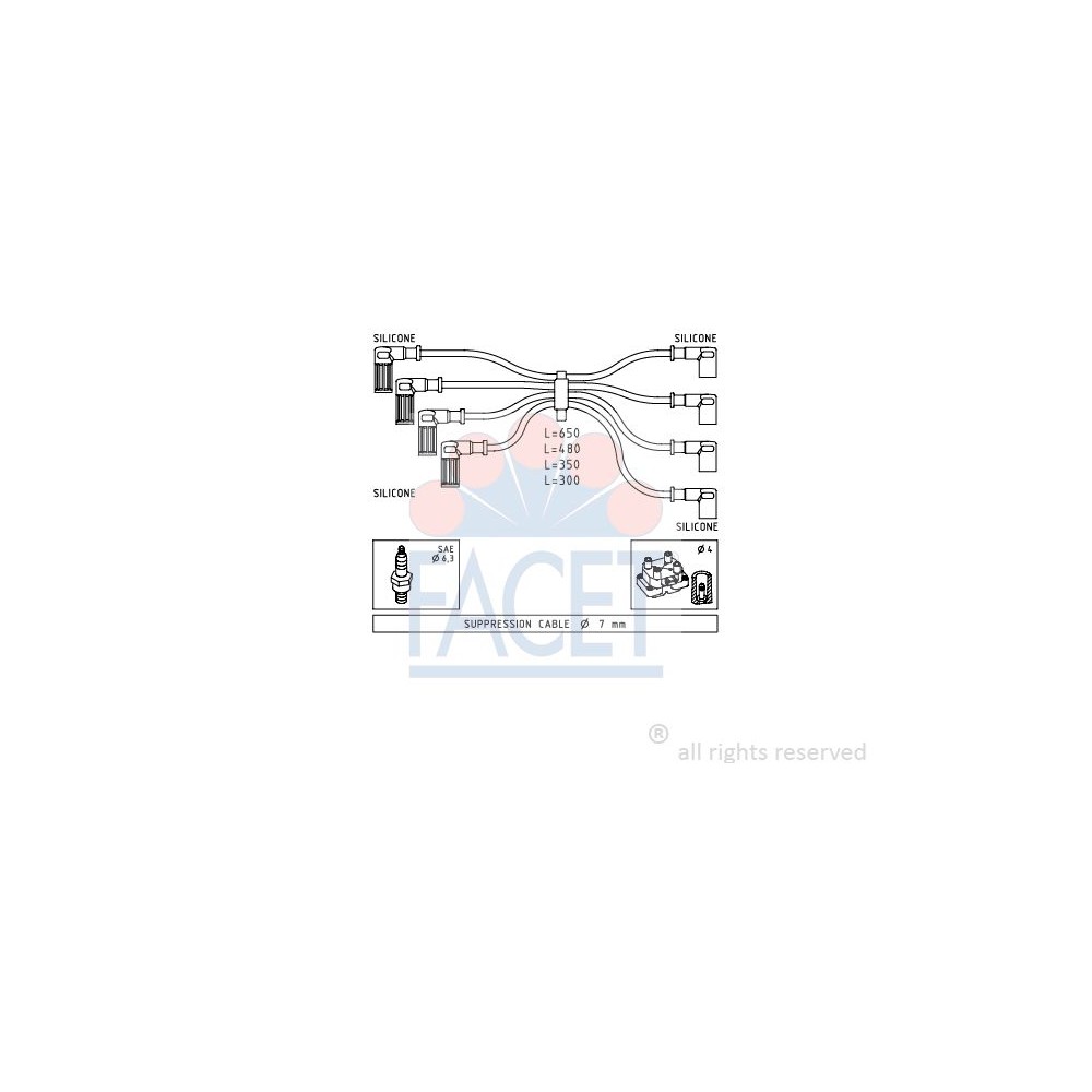 FACET Made in Italy - Zündleitungssatz 4.8888