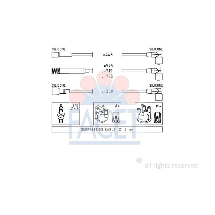 FACET Made in Italy - Zündleitungssatz 4.8956