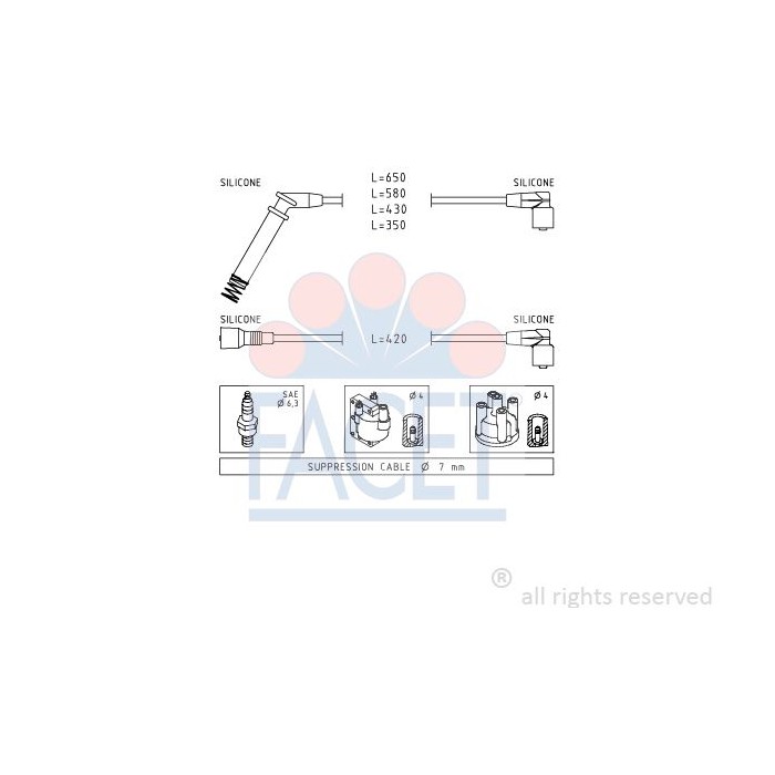 FACET Made in Italy - Zündleitungssatz 4.9237