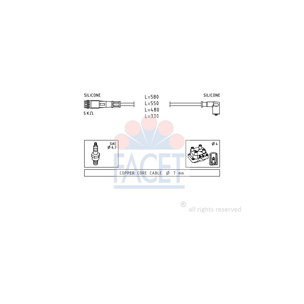 FACET Made in Italy - Zündleitungssatz 4.9363