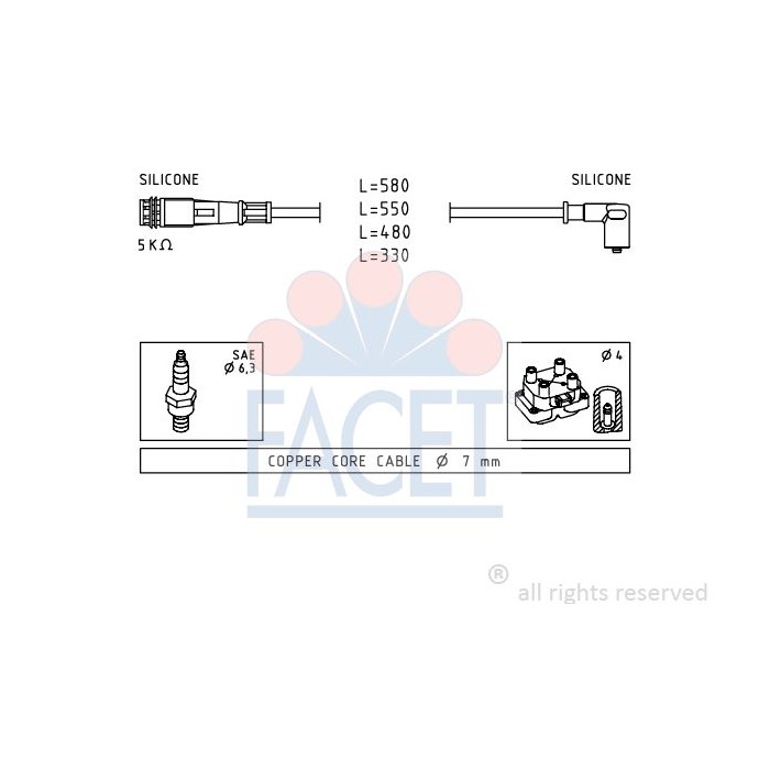 FACET Made in Italy - Zündleitungssatz 4.9363