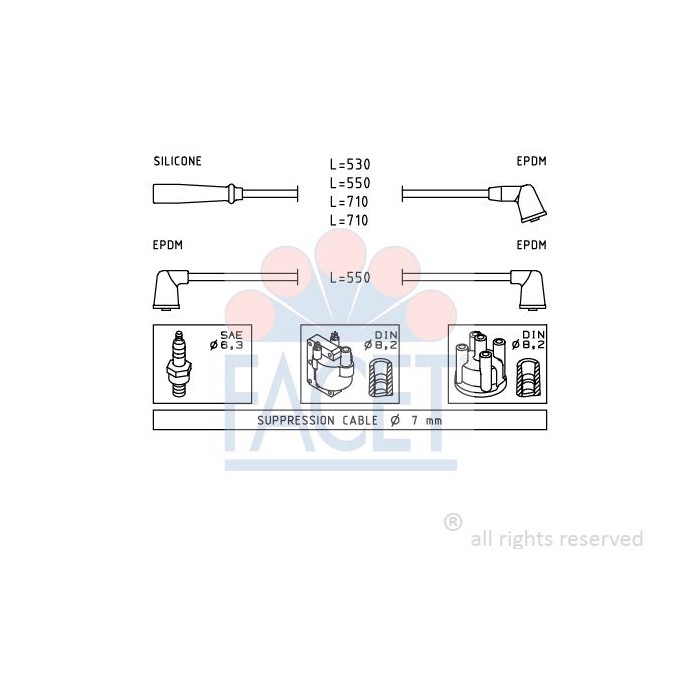FACET Made in Italy - Zündleitungssatz 4.9413
