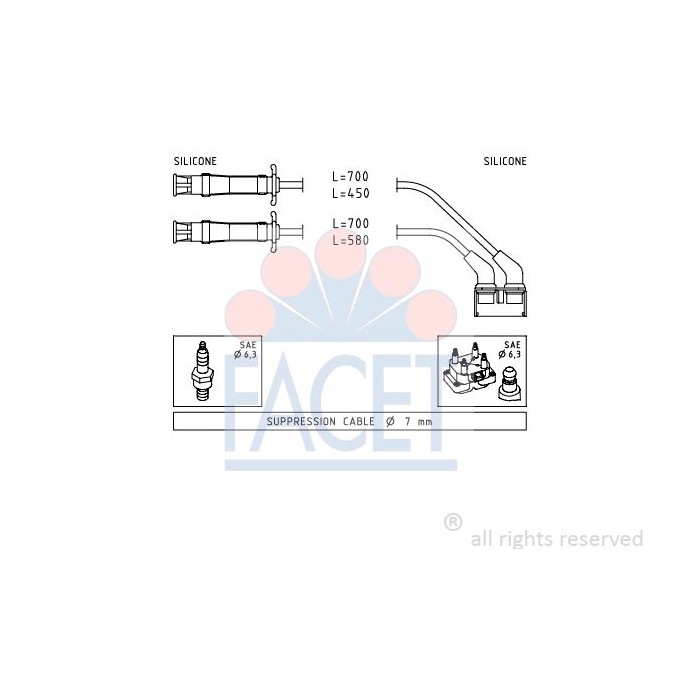 FACET Made in Italy - Zündleitungssatz 4.9446