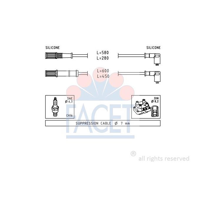FACET Made in Italy - Zündleitungssatz 4.9451