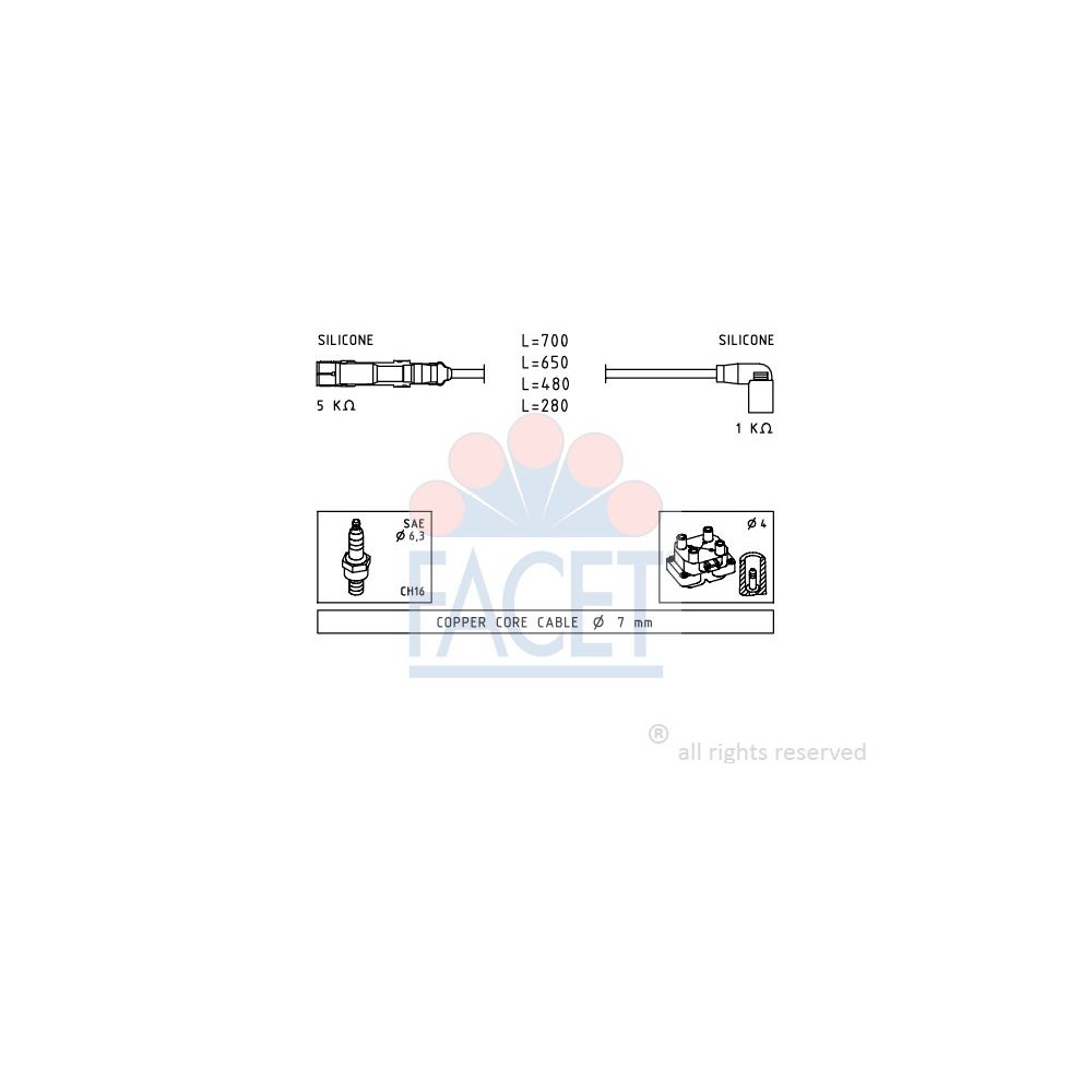 FACET Made in Italy - Zündleitungssatz 4.9479