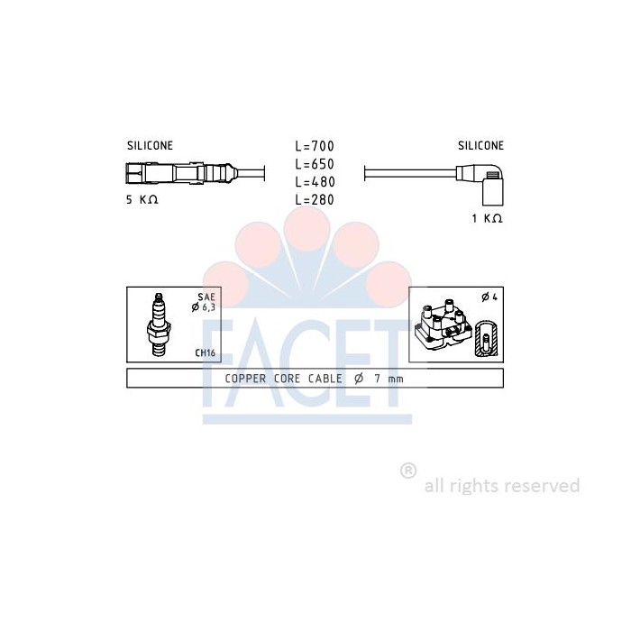 FACET Made in Italy - Zündleitungssatz 4.9479