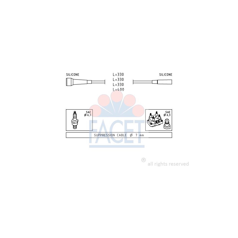 FACET Made in Italy - Zündleitungssatz 4.9501