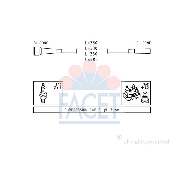 FACET Made in Italy - Zündleitungssatz 4.9501