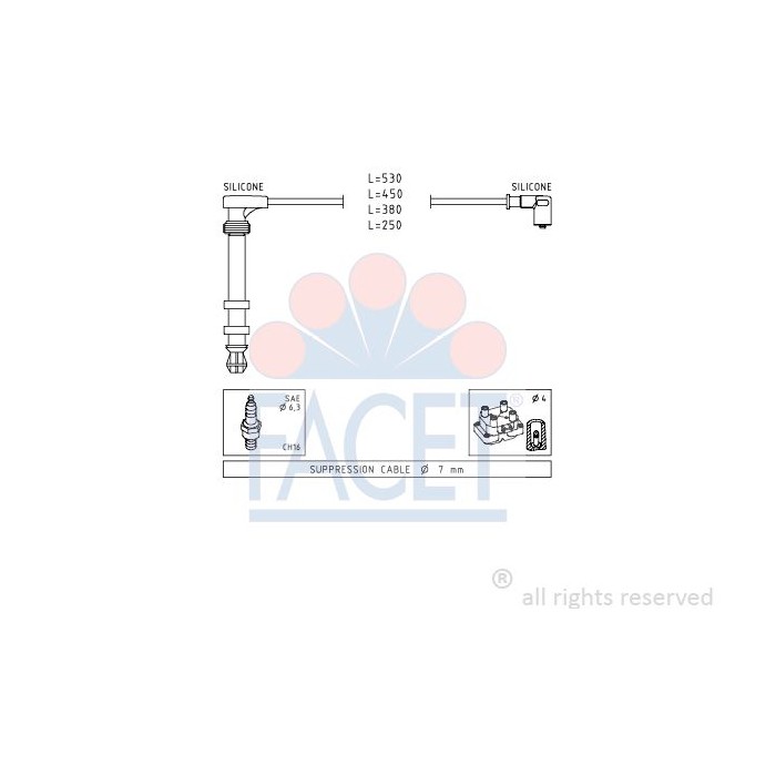 FACET Made in Italy - Zündleitungssatz 4.9503