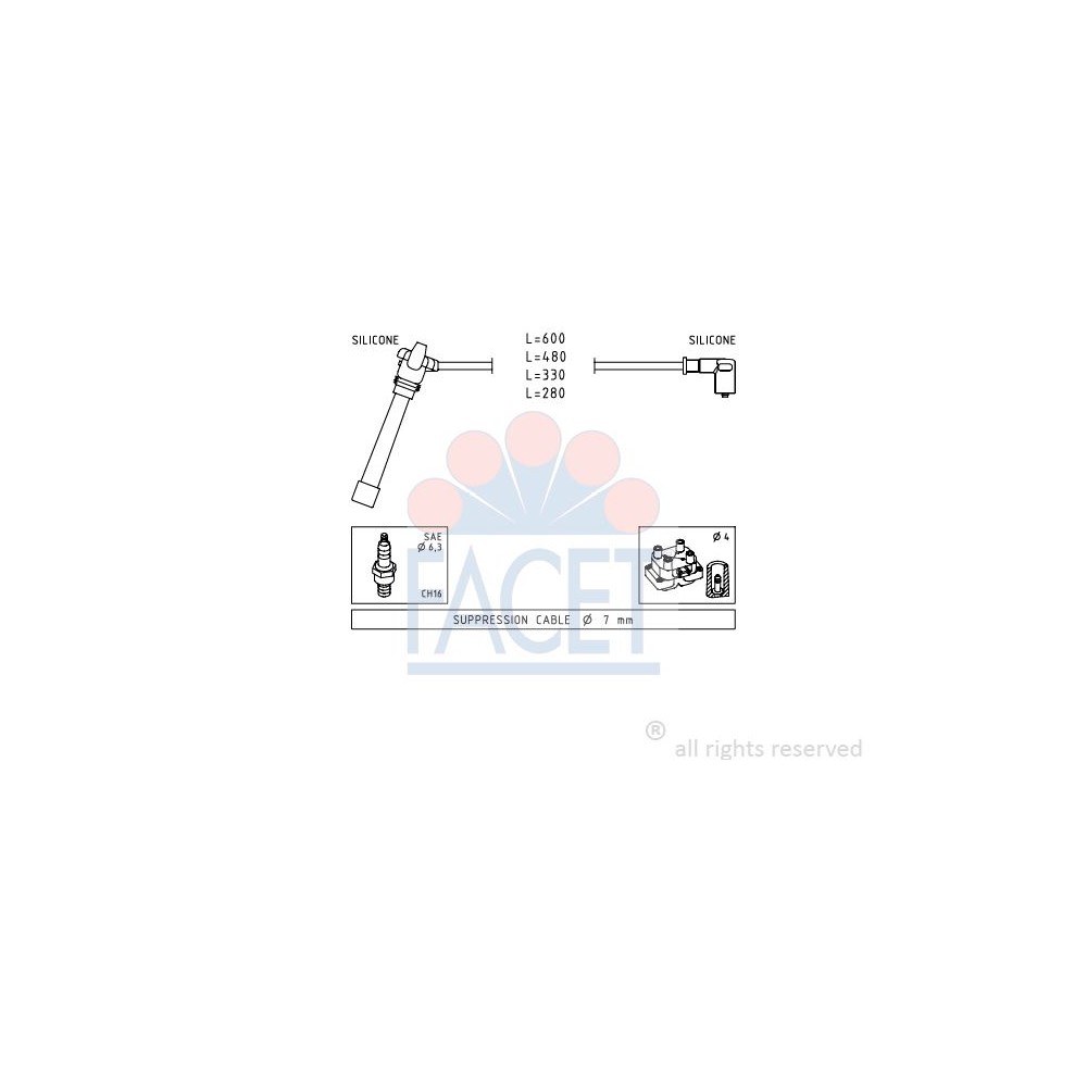 FACET Made in Italy - Zündleitungssatz 4.9505