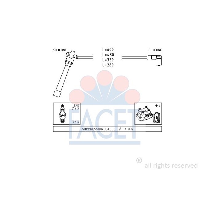 FACET Made in Italy - Zündleitungssatz 4.9505
