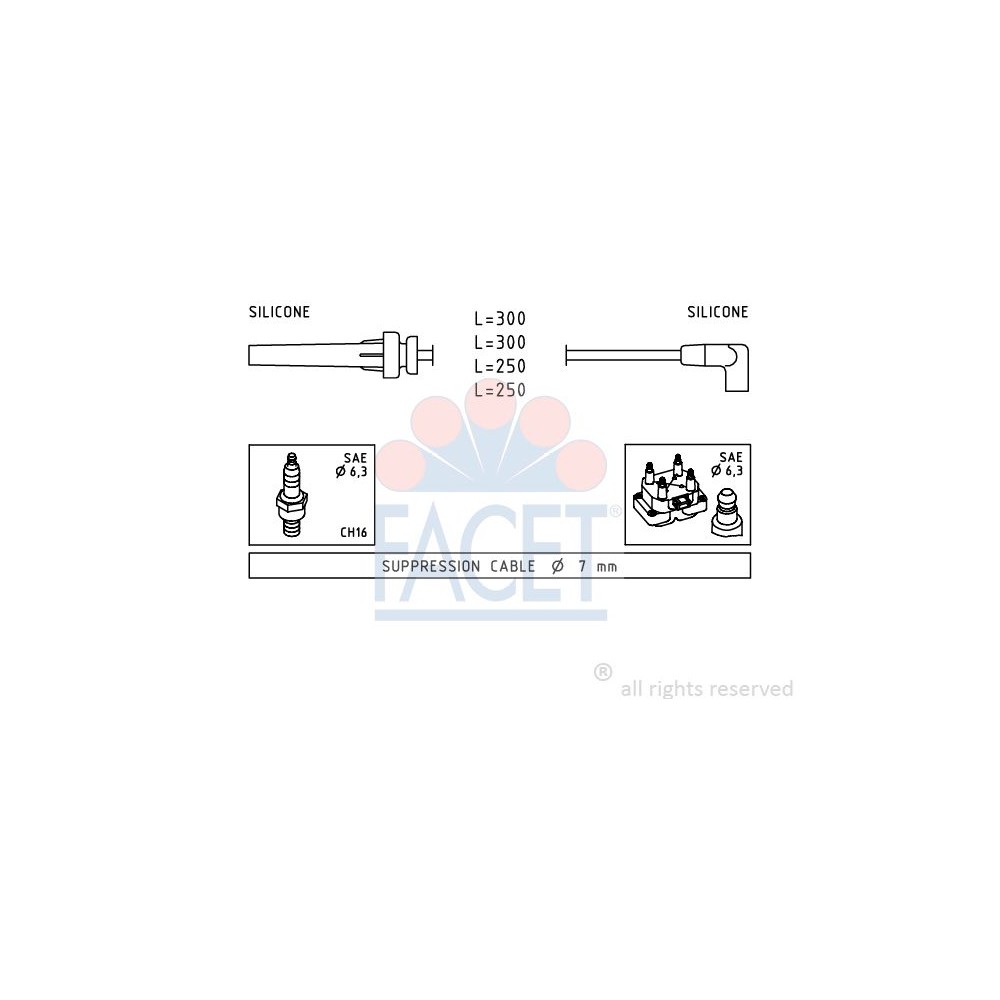 FACET Made in Italy - Zündleitungssatz 4.9508
