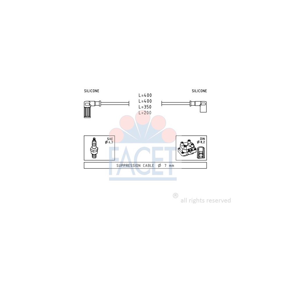 FACET Made in Italy - Zündleitungssatz 4.9527