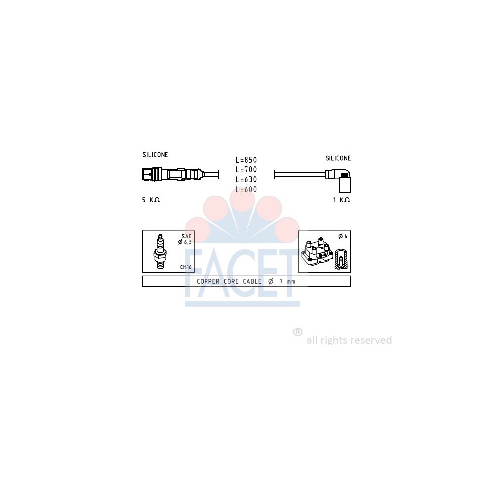 FACET Made in Italy - Zündleitungssatz 4.9601