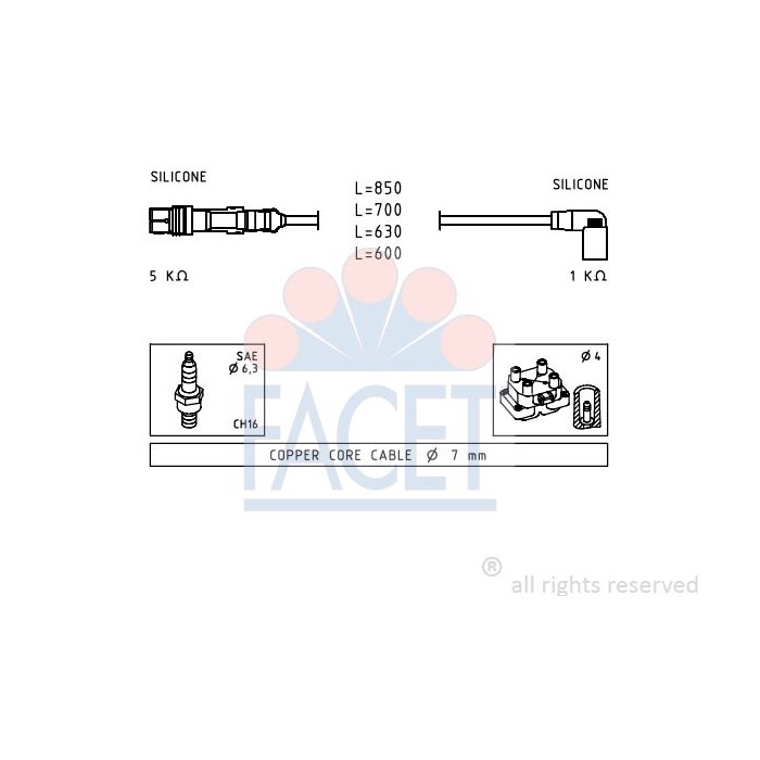 FACET Made in Italy - Zündleitungssatz 4.9601