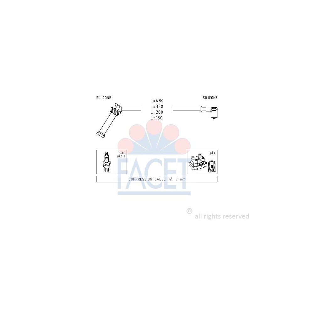 FACET Made in Italy - Zündleitungssatz 4.9614