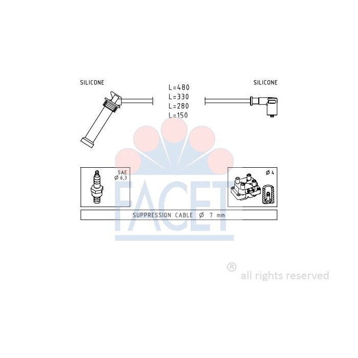 FACET Made in Italy - Zündleitungssatz 4.9614