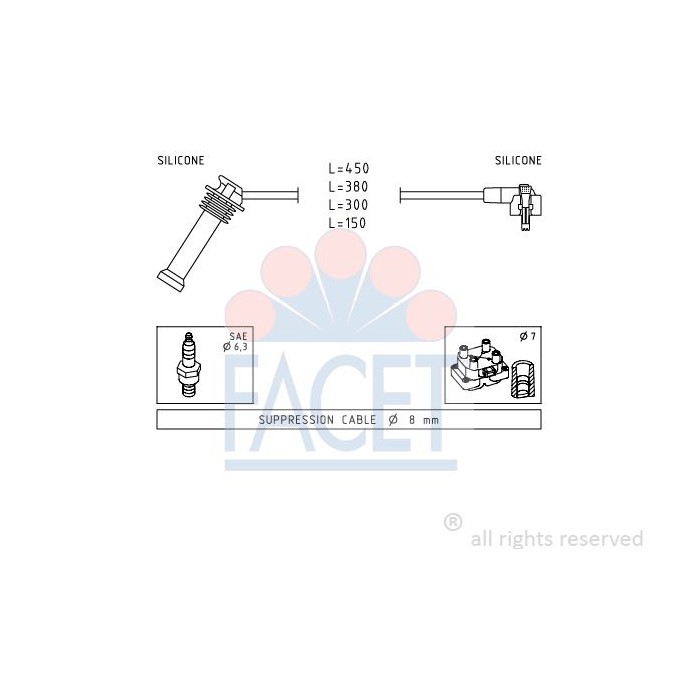 FACET Made in Italy - Zündleitungssatz 4.9630