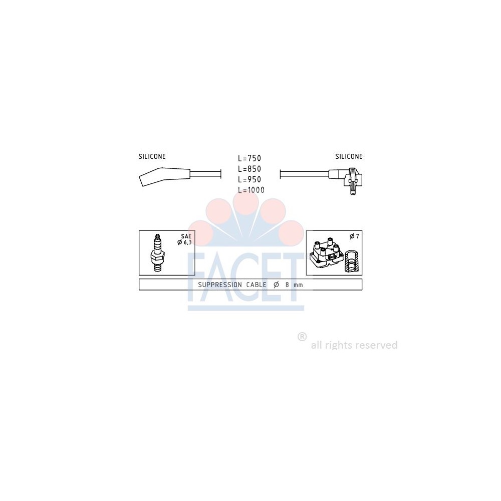 FACET Made in Italy - Zündleitungssatz 4.9639