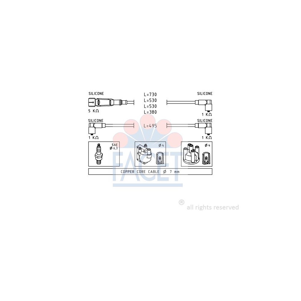 FACET Made in Italy - Zündleitungssatz 4.9640