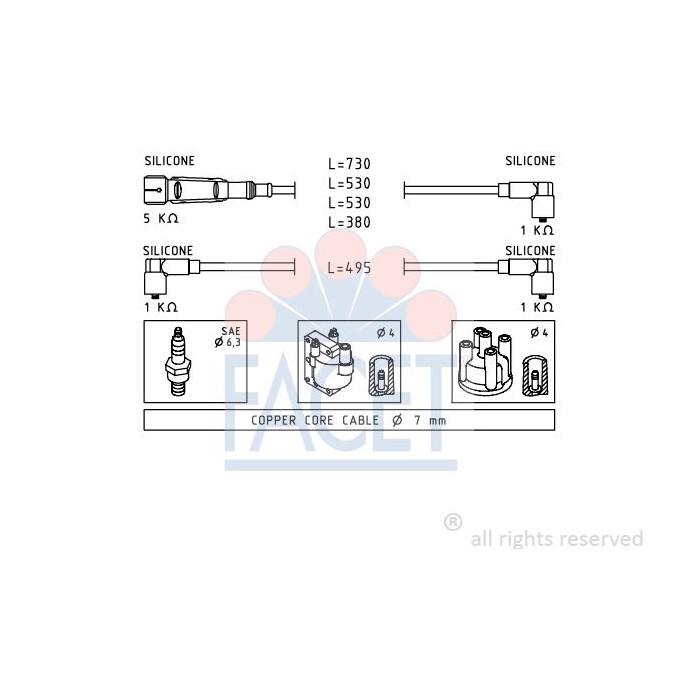 FACET Made in Italy - Zündleitungssatz 4.9640