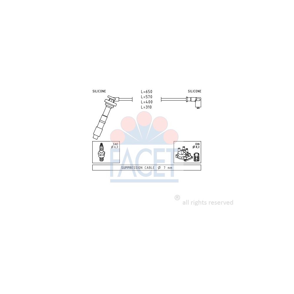 FACET Made in Italy - Zündleitungssatz 4.9658
