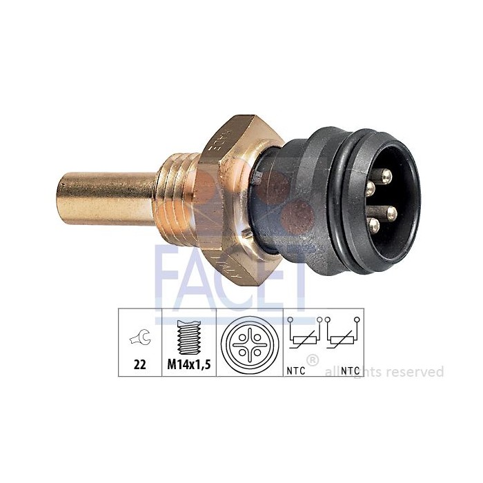 FACET Made in Italy - Sensor, Kühlmitteltemperatur 7.3151