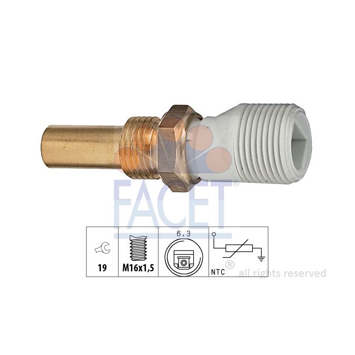 FACET Made in Italy - Sensor, Kühlmitteltemperatur 7.3238