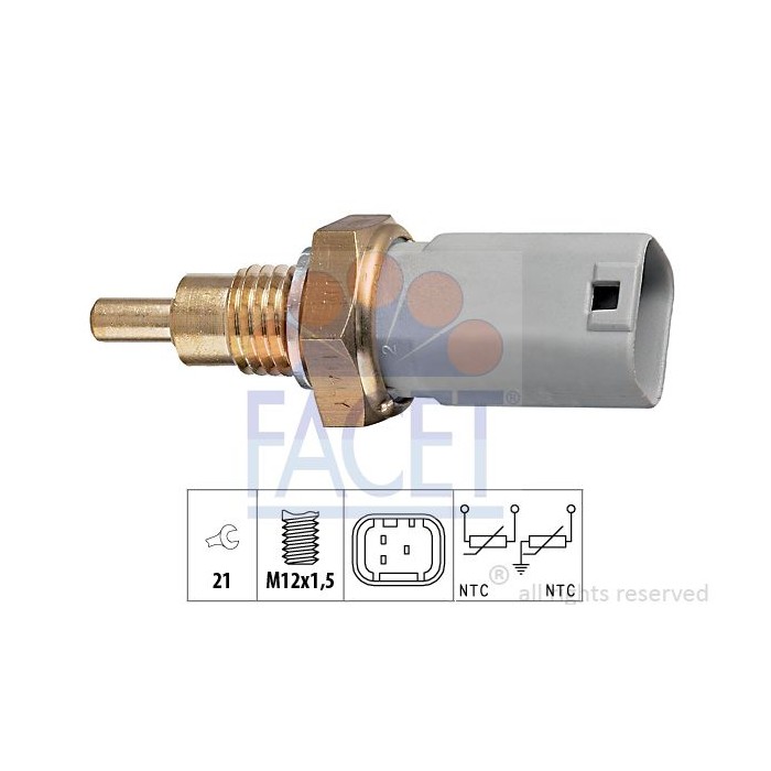 FACET Made in Italy - Sensor, Kühlmitteltemperatur 7.3277