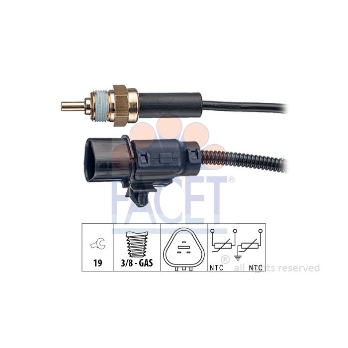 FACET Made in Italy - Sensor, Kühlmitteltemperatur 7.3373
