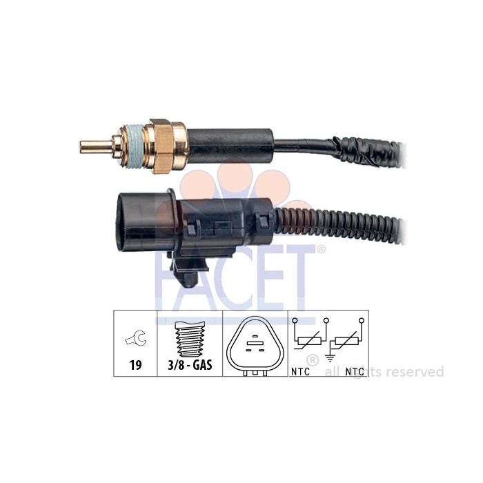 FACET Made in Italy - Sensor, Kühlmitteltemperatur 7.3374