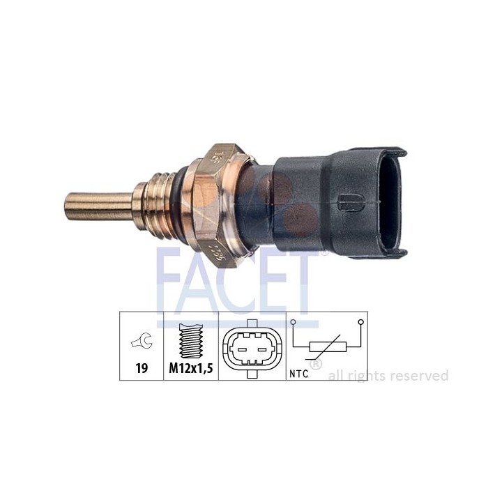FACET Made in Italy - Sensor, Kühlmitteltemperatur 7.3386