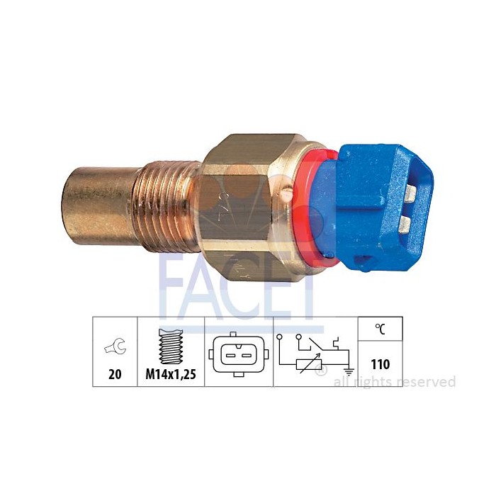 FACET Made in Italy - Sensor, Kühlmitteltemperatur 7.3521