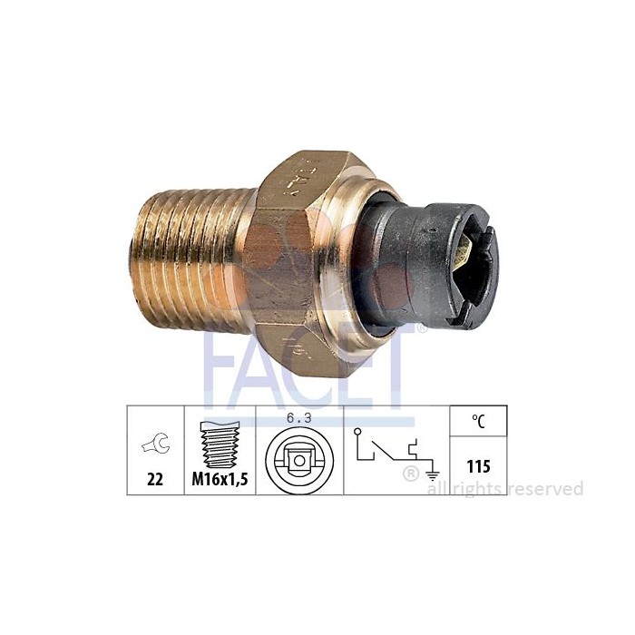 FACET Made in Italy - Temperaturschalter, Kühlmittelwarnlampe 7.4000